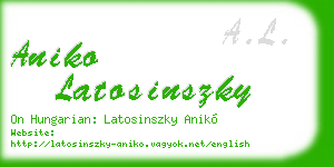 aniko latosinszky business card